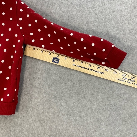 Disney Kids Minnie Mouse Hoodie Sweatshirt Red Polka Dot Sequins Size 5-6 yr GUC - Picture 6 of 12